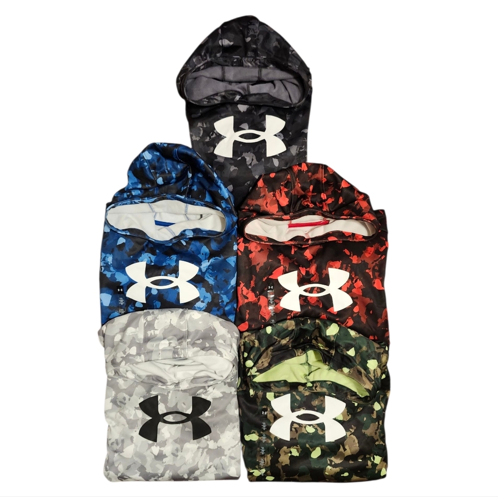 NWT Under Armour Fleece® Big Logo Grey Camo Hoodie - Youth Boys - Various Sizes - Picture 6 of 6